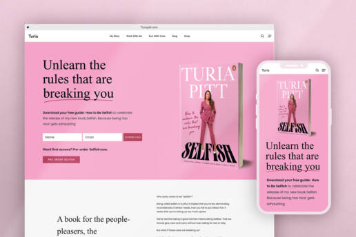 Selfish by Turia Pitt graphic design by The Huntd