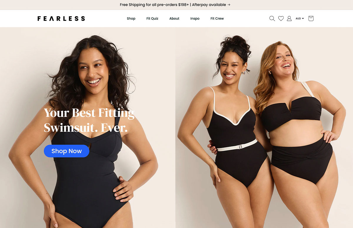 fashion shopify ux website design