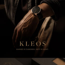 KLEOS brand identity design by The Huntd — freelance brand identity designer Australia
