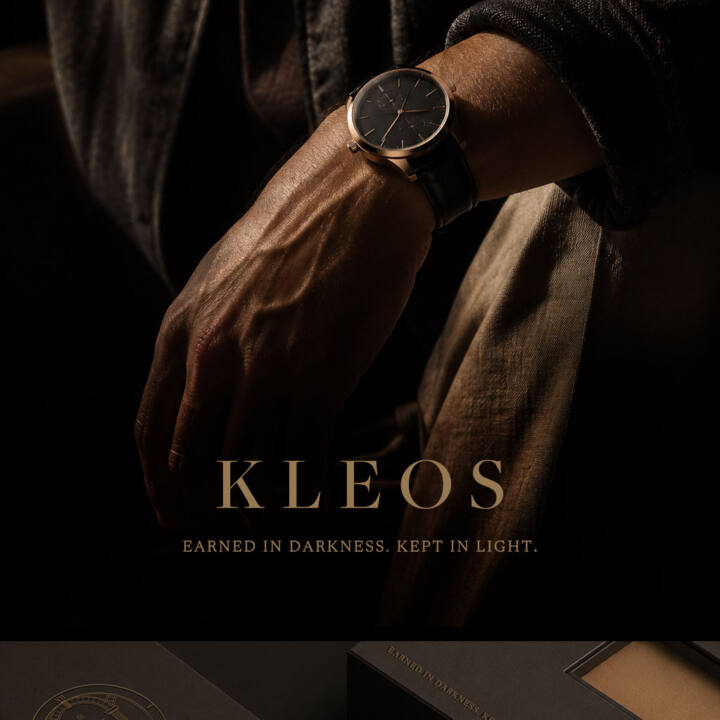 KLEOS brand identity design by The Huntd — freelance brand identity designer Australia