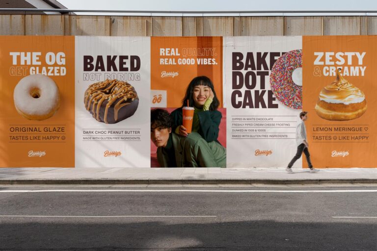 Brooklyn Donuts campaign graphics by The Huntd, Melbourne