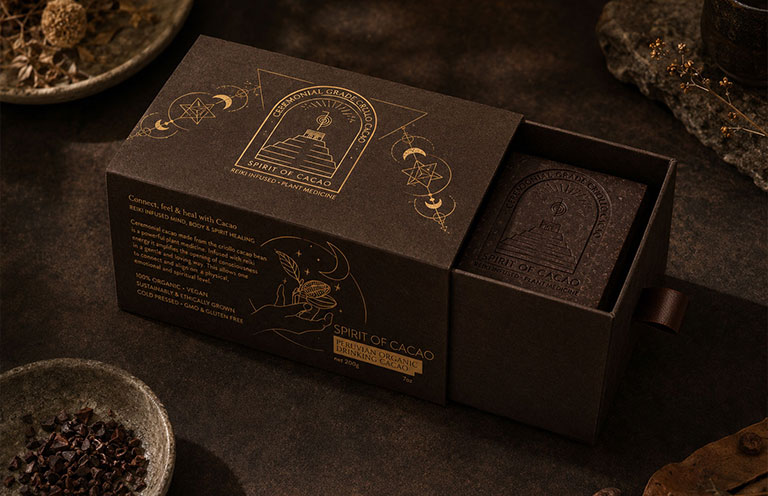 Spirit of Cacao Food packaging design by The Huntd