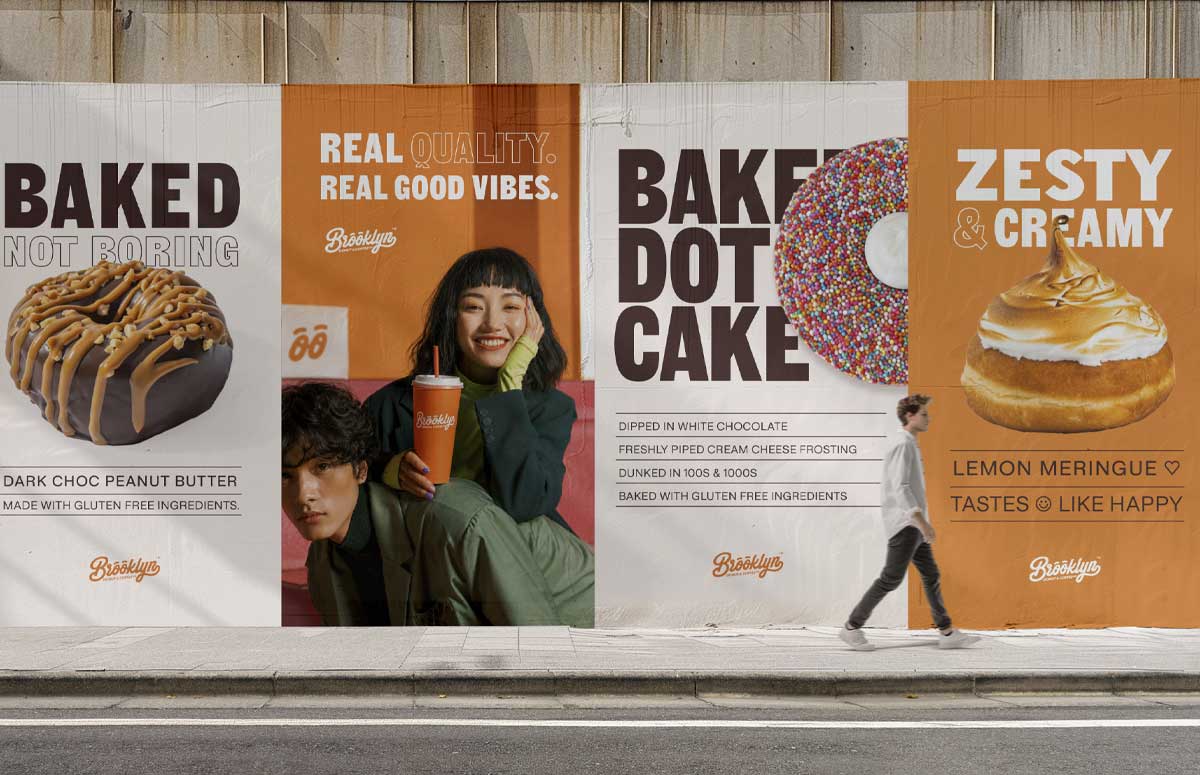 Brooklyn Donuts campaign graphics by The Huntd, Melbourne