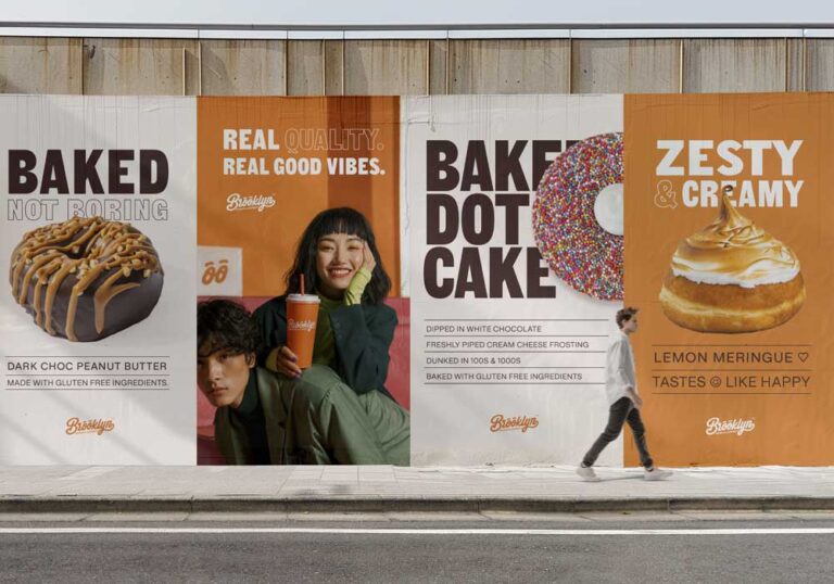 Brooklyn Donuts campaign graphics by The Huntd, Melbourne