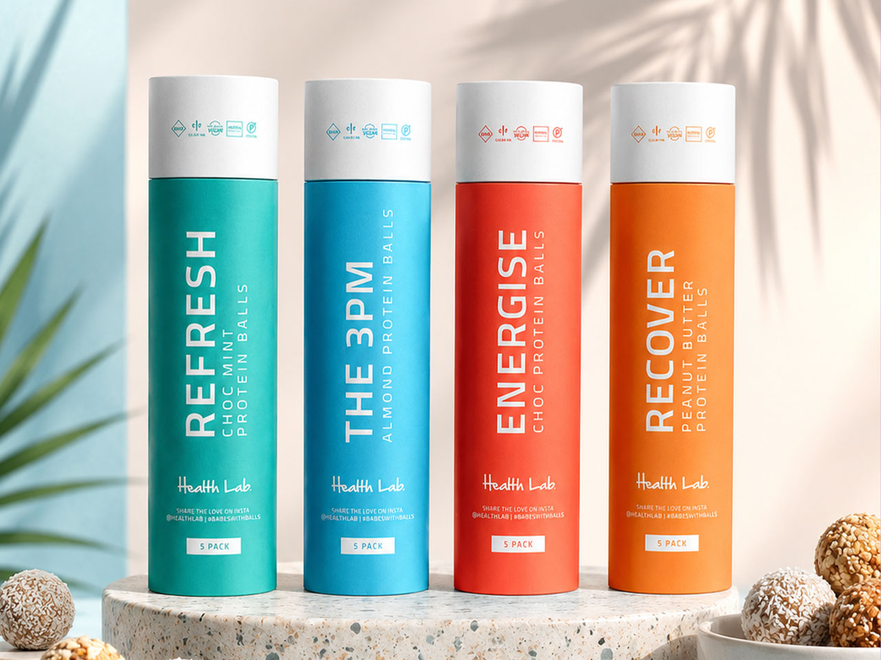 Health Lab food packaging design by The Huntd, Melbourne